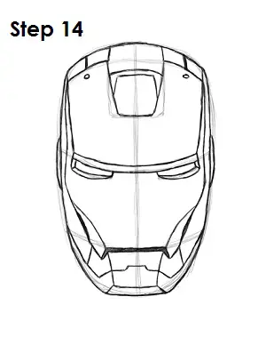 iron man face sketch