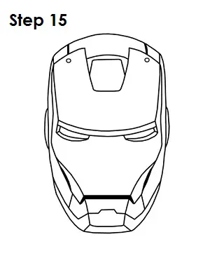 How to Draw Iron Man Step 15