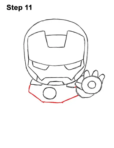 Draw Mini Chibi Cute Little Iron Man 11