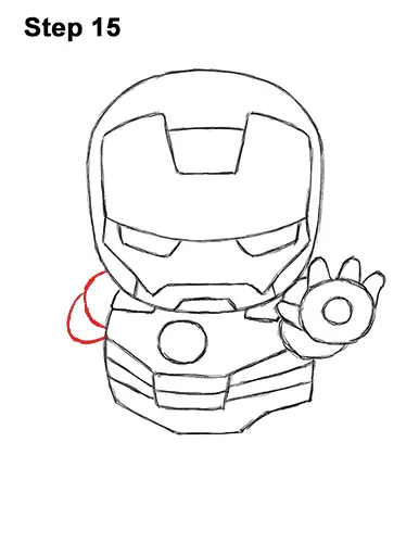 Draw Mini Chibi Cute Little Iron Man 15