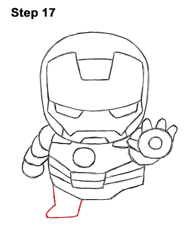 Draw Mini Chibi Cute Little Iron Man 17