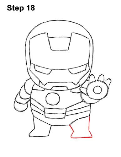 Draw Mini Chibi Cute Little Iron Man 18
