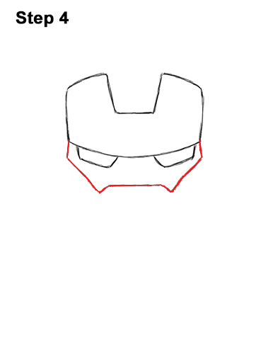 how to draw iron man mask