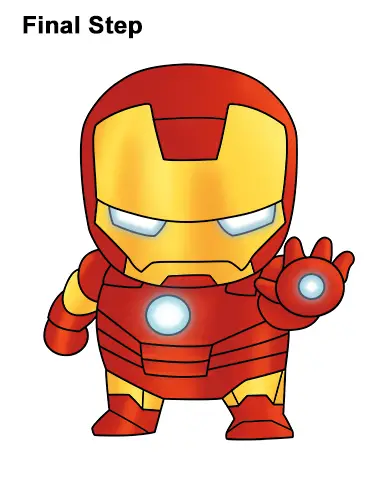 Draw Mini Chibi Cute Little Iron Man