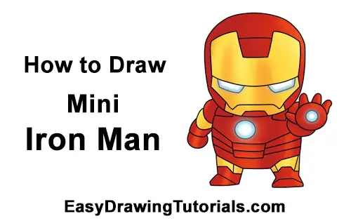 How to Draw Iron Spider from Avengers - Really Easy Drawing Tutorial