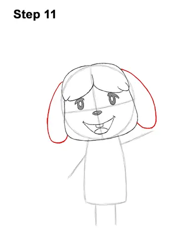 How to Draw Isabelle Animal Crossing Nintendo 11