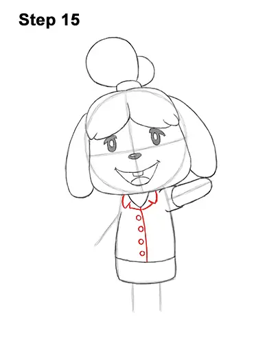 How to Draw Isabelle Animal Crossing Nintendo 15