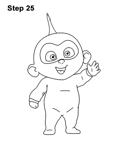 How To Draw Jack Jack From The Incredibles Video Step By Step Pictures