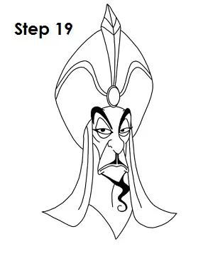 How to Draw Jafar Step 19