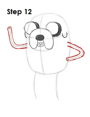 Draw Jake Adventure Time Step 12