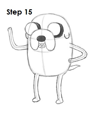 Draw Jake Adventure Time Step 15