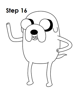 Draw Jake Adventure Time Step 16