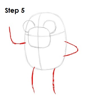 Draw Jake Adventure Time Step 5