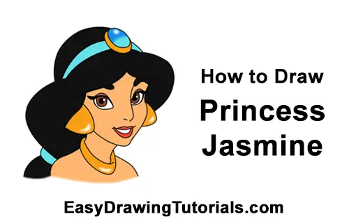 How to Draw Jasmine Aladdin VIDEO  StepbyStep Pictures