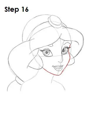 How to Draw Jasmine Step 16