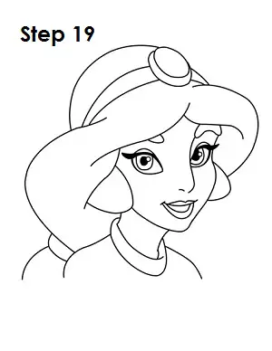 How to Draw Jasmine Step 19