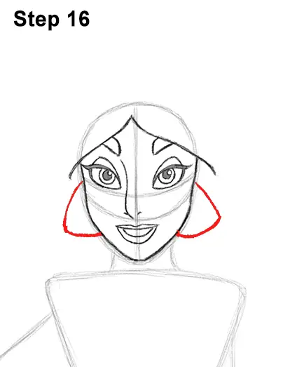 Draw Jasmine Full Body Aladdin 16