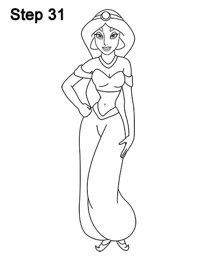 Sketching the Desert Rose How to Draw Princess Jasmine