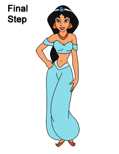 Full body Jasmine drawing tutorial