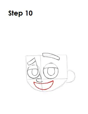 Draw Johnny Test Step 10