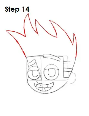 Draw Johnny Test Step 14