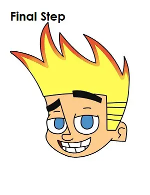 Draw Johnny Test Final Step