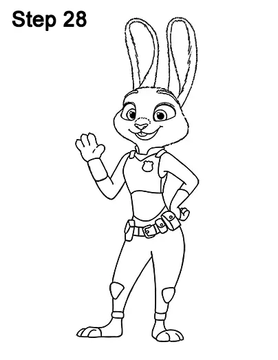 Draw Judy Hopps Zootopia 28
