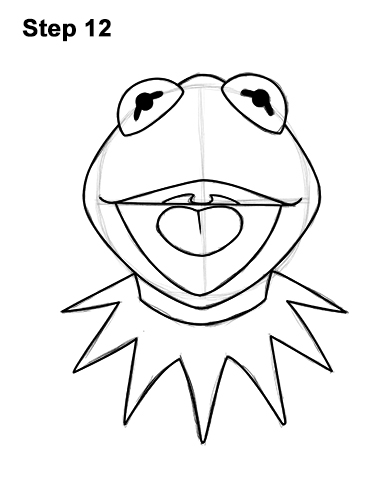 kermit the frog drawing step by step
