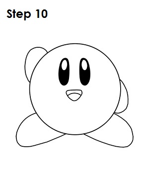 Draw Kirby Nintendo Step 10