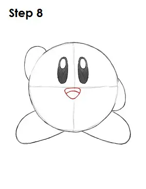 Draw Kirby Nintendo Step 8