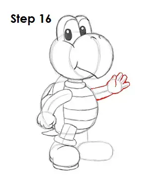 How to Draw Koopa Troopa Step 16