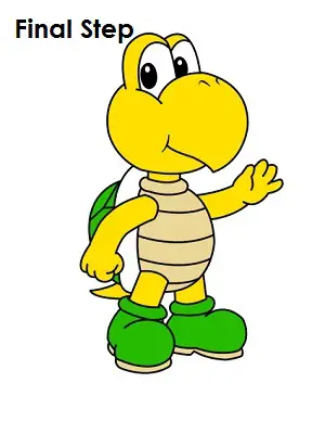 How to Draw Koopa Troopa Final Step