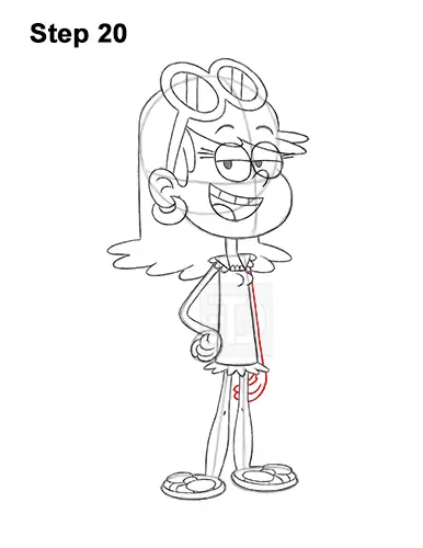 How To Draw Leni The Loud House Video And Step By Step Pictures 0541