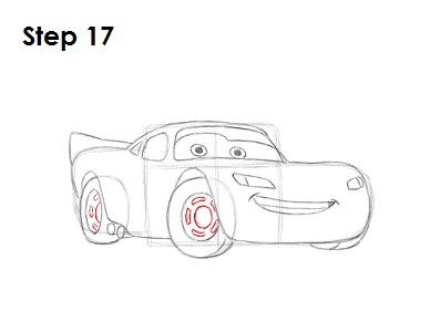 Step by Step How to Draw Lightning McQueen from Cars   DrawingTutorials101com