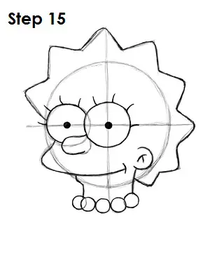 Draw Lisa Simpson Step 15