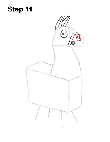 How to Draw Fortnite Loot Llama pinata 11