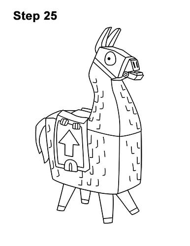 How to Draw Fortnite Loot Llama pinata 25