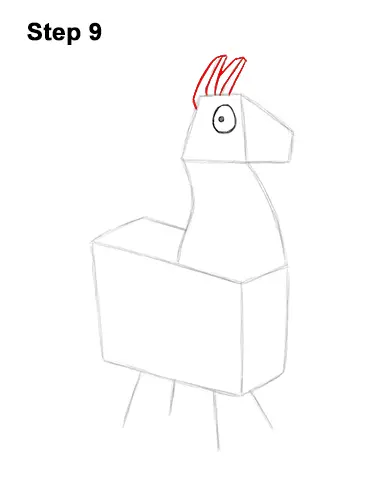 How to Draw Fortnite Loot Llama pinata 9