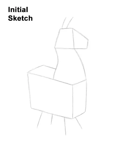 How to Draw Fortnite Loot Llama pinata Guidelines title=