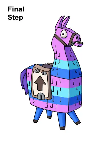 How to Draw Fortnite Loot Llama pinata