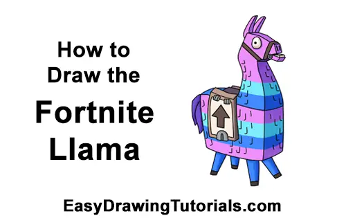 How to Draw Fortnite Loot Llama pinata