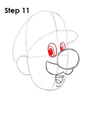 How to Draw Luigi Step 11