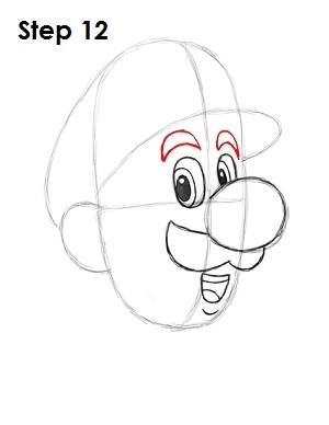 How to Draw Luigi Step 12