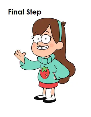 How to Draw Mabel Pines Step 24