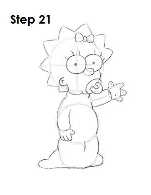 How to Draw Maggie Simpson Step 21