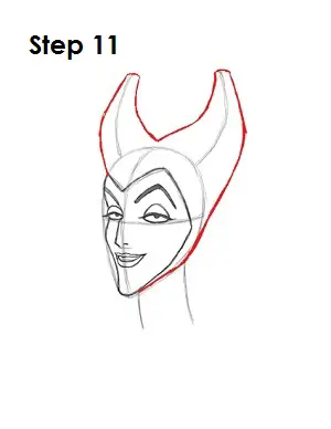 How to Draw Maleficent Step 11