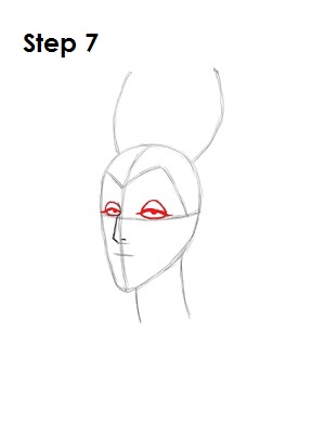How to Draw Maleficent Step 7