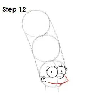 Draw Marge Simpson Step 12