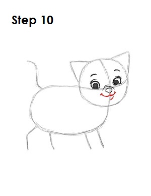 How to Draw Marie Step 10