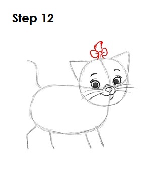 How to Draw Marie Step 12